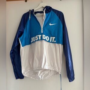 Nike Blue and White windbreaker Jacket